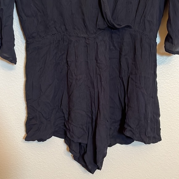 NWT Elan Solid Black Cover-Up One Piece Romper - Picture 3 of 10